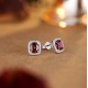 Ruif Jewelry Classic Design S925 Silver 2.44ct Natural Garnet Earrings Gemstone Jewelry