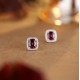 Ruif Jewelry Classic Design S925 Silver 2.44ct Natural Garnet Earrings Gemstone Jewelry