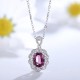 Ruif Jewelry Classic Design S925 Silver 1.92ct Natural Garnet Necklace Gemstone Jewelry Ruif Jewelry Classic Design S925 Silver 1.92ct Natural Garnet Necklace Gemstone Jewelry