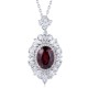 Ruif Jewelry Classic Design S925 Silver 3.34ct Natural Garnet Necklace Gemstone Jewelry Ruif Jewelry Classic Design S925 Silver 3.34ct Natural Garnet Necklace Gemstone Jewelry