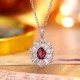 Ruif Jewelry Classic Design S925 Silver 1ct Natural Garnet Necklace Gemstone Jewelry Ruif Jewelry Classic Design S925 Silver 1ct Natural Garnet Necklace Gemstone Jewelry