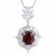 Ruif Jewelry Classic Design S925 Silver 3.62ct Natural Garnet Necklace Gemstone Jewelry Ruif Jewelry Classic Design S925 Silver 3.62ct Natural Garnet Necklace Gemstone Jewelry