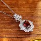 Ruif Jewelry Classic Design S925 Silver 3.62ct Natural Garnet Necklace Gemstone Jewelry Ruif Jewelry Classic Design S925 Silver 3.62ct Natural Garnet Necklace Gemstone Jewelry