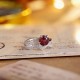 Ruif Jewelry Classic Design S925 Silver 2.138ct Natural Garnet Ring Gemstone Jewelry