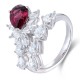 Ruif Jewelry Classic Design S925 Silver 1.6ct Natural Garnet Ring Gemstone Jewelry party gift