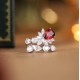 Ruif Jewelry Classic Design S925 Silver 1.6ct Natural Garnet Ring Gemstone Jewelry party gift