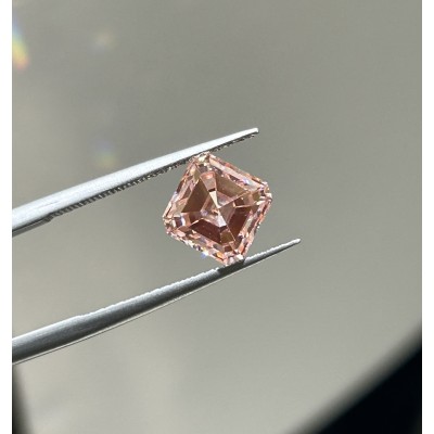 Ruif Jewelry New Asscher Cut 2.85ct VS1  Lab Grown Pink Diamond CVD Loose Diamond for Jewelry Making