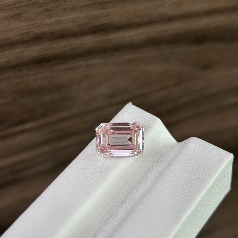 Ruif Jewelry New Emerald Cut 5.13ct VS1 VG VG N Lab Grown Pink Diamond CVD Loose Diamond for Jewelry Making Ruif Jewelry New Emerald Cut 5.13ct VS1 VG VG N Lab Grown Pink Diamond CVD Loose Diamond for Jewelry Making
