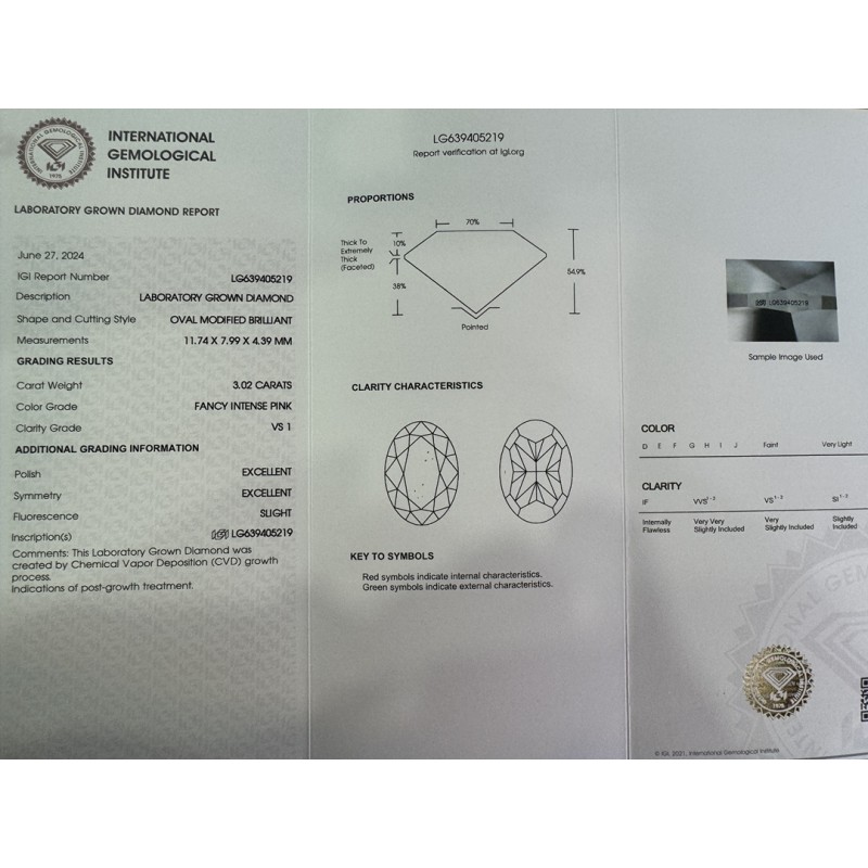 Ruif Jewelry Oval Shape 3.02ct Fancy Pink CVD Lab Grown Diamond Can Custom Your Favoirite Jewelry with This Diamond Ruif Jewelry Oval Shape 3.02ct Fancy Pink CVD Lab Grown Diamond Can Custom Your Favoirite Jewelry with This Diamond