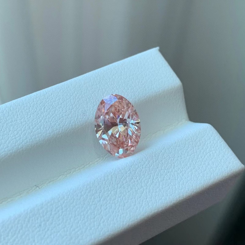 Ruif Jewelry Oval Shape 3.54ct Fancy Pink  CVD  Lab Grown Diamond Can Custom Your Favoirite Jewelry with This Diamond