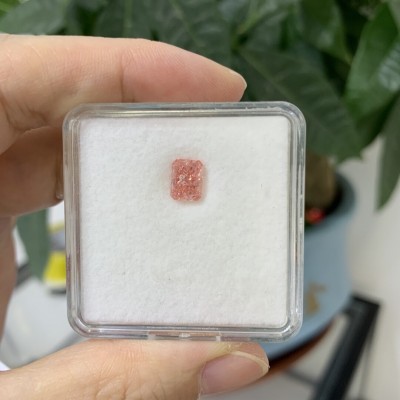 Ruif Jewelry Radiant Cut 1.52ct Fancy Pink  CVD  Lab Grown Diamond Can Custom Your Favoirite Jewelry with This Diamond