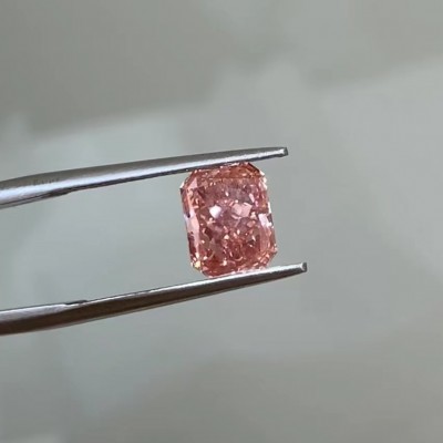 Ruif Jewelry Radiant Cut 1.53ct Fancy Pink  CVD  Lab Grown Diamond Can Custom Your Favoirite Jewelry with This Diamond