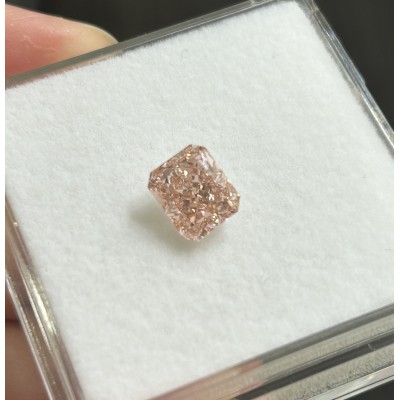 Ruif Jewelry Radiant Cut 2.28ct Fancy Pink  CVD  Lab Grown Diamond Can Custom Your Favoirite Jewelry with This Diamond