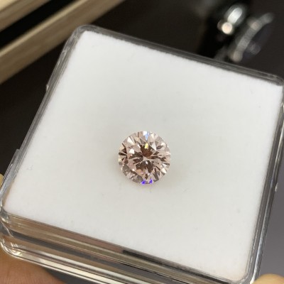 Ruif Jewelry Round Shape 2.02ct Fancy Pink  CVD  Lab Grown Diamond Can Custom Your Favoirite Jewelry with This Diamond