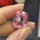 Ruif Jewelry Hot Pink Color Lab Grown Morgenite Cushion Cut 15x18mm 25ct Loose Gemstone for Jewelry Making