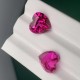 Ruif Jewelry Hand Made Hot Pink Color Lab Sapphire Heart Shape Loose Gemstone for DIY Jewelry Making