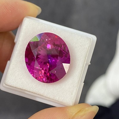 Ruif Jewelry Popular Oval Shape purple color Lab Grown Saphire Loose Stones For Diy Jewelry