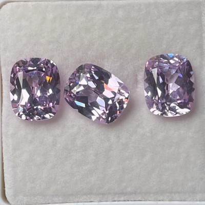 Ruif Jewelry Hand Made Cushion Cut Lavevder Color Lab Grown Sapphire Loose Gemstone for Diy Jewelry Making