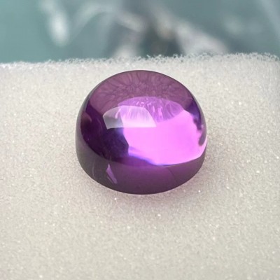Ruif Jewelry Round Shape Flat Cobachon Lab Grown Sapphire Loose Gemstone for Jewelry Rings Earrings Necklace Bracelet Making