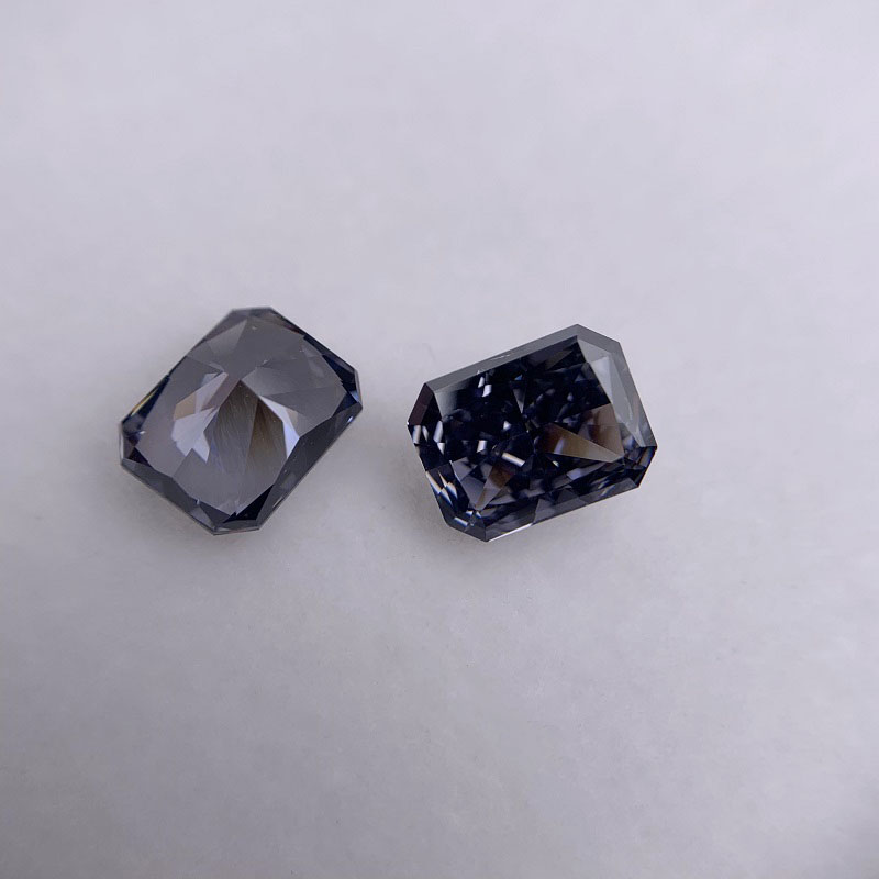  RUIF Jewelry Radiant Cut Gray Color Crushed Ice Cutting Cubic Zirconia Stone High Carbon Diamond Loose CZ for Jewelry Making