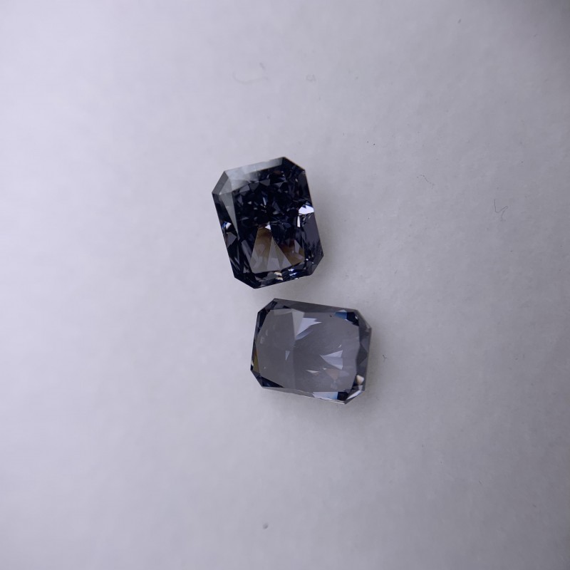 RUIF Jewelry Radiant Cut Gray Color Crushed Ice Cutting Cubic Zirconia Stone High Carbon Diamond Loose CZ for Jewelry Making