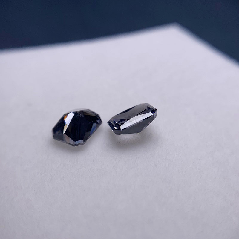  RUIF Jewelry Radiant Cut Gray Color Crushed Ice Cutting Cubic Zirconia Stone High Carbon Diamond Loose CZ for Jewelry Making
