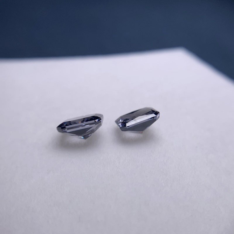  RUIF Jewelry Radiant Cut Gray Color Crushed Ice Cutting Cubic Zirconia Stone High Carbon Diamond Loose CZ for Jewelry Making