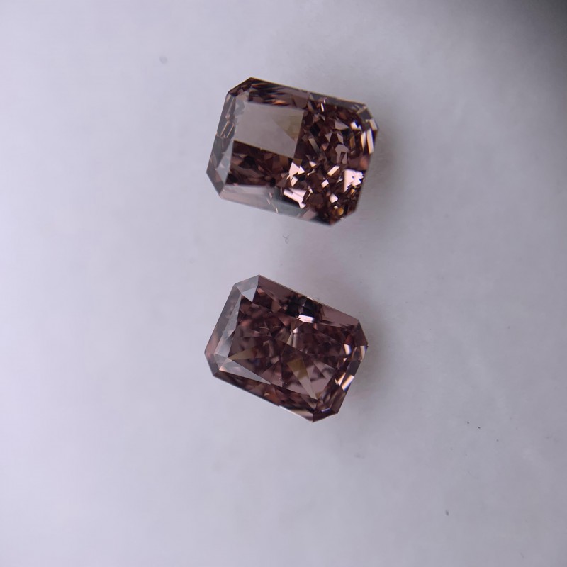  RUIF Jewelry Radiant Cut Brown Color Crushed Ice Cutting Cubic Zirconia Stone High Carbon Diamond Loose CZ for Jewelry Making