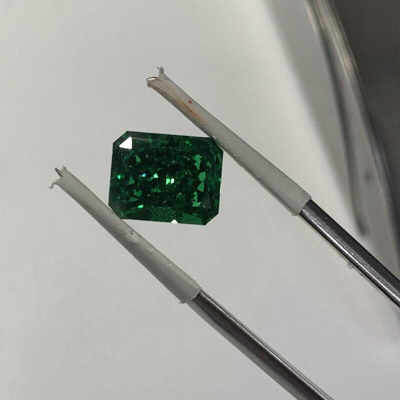  RUIF Jewelry Radiant Cut D-Green Color Crushed Ice Cutting Cubic Zirconia Stone High Carbon Diamond Loose CZ for Jewelry Making