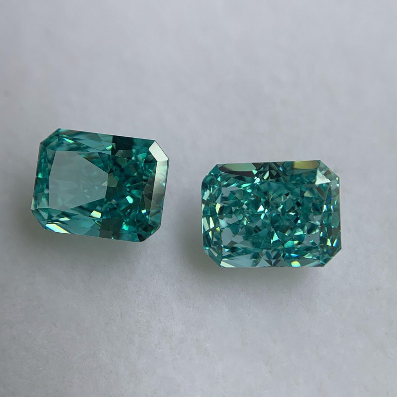  RUIF Jewelry Radiant Cut Paraiba-B Color Crushed Ice Cutting Cubic Zirconia Stone High Carbon Diamond Loose CZ for Jewelry Making