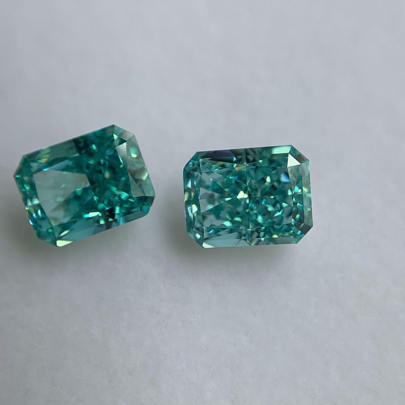  RUIF Jewelry Radiant Cut Paraiba-B Color Crushed Ice Cutting Cubic Zirconia Stone High Carbon Diamond Loose CZ for Jewelry Making