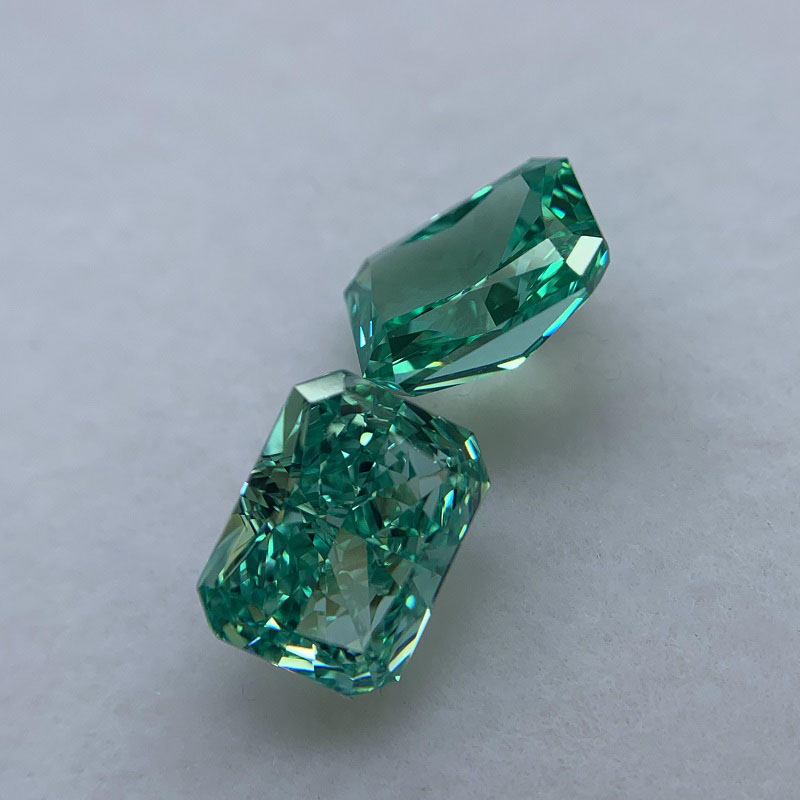  RUIF Jewelry Radiant Cut Paraiba-A Color Crushed Ice Cutting Cubic Zirconia Stone High Carbon Diamond Loose CZ for Jewelry Making