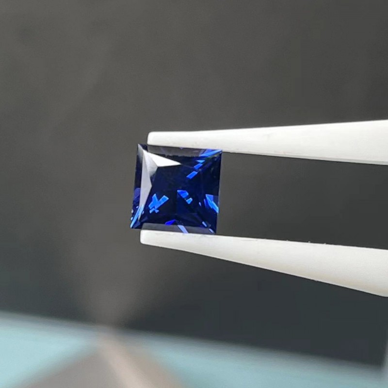 Ruif Jewelry Hand Made High Quality Royal Blue Lab Grown Sapphire Princess Cut Gemstone for Diy Jewelry Design Ruif Jewelry Hand Made High Quality Royal Blue Lab Grown Sapphire Princess Cut Gemstone for Diy Jewelry Design