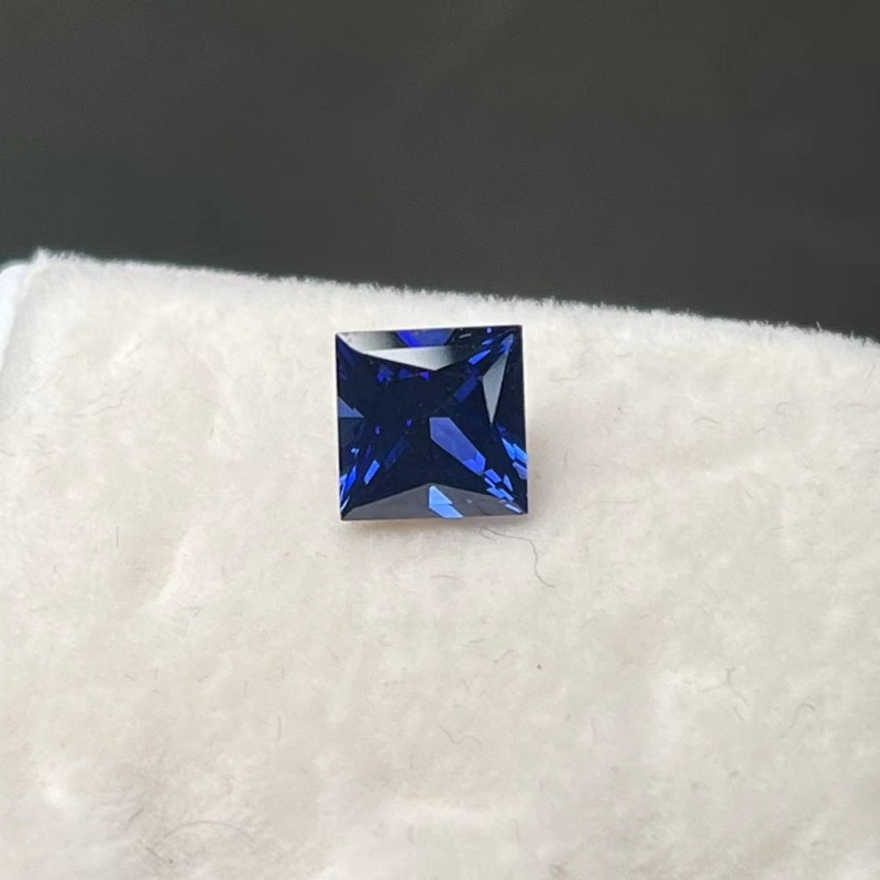 Ruif Jewelry Hand Made High Quality Royal Blue Lab Grown Sapphire Princess Cut Gemstone for Diy Jewelry Design Ruif Jewelry Hand Made High Quality Royal Blue Lab Grown Sapphire Princess Cut Gemstone for Diy Jewelry Design
