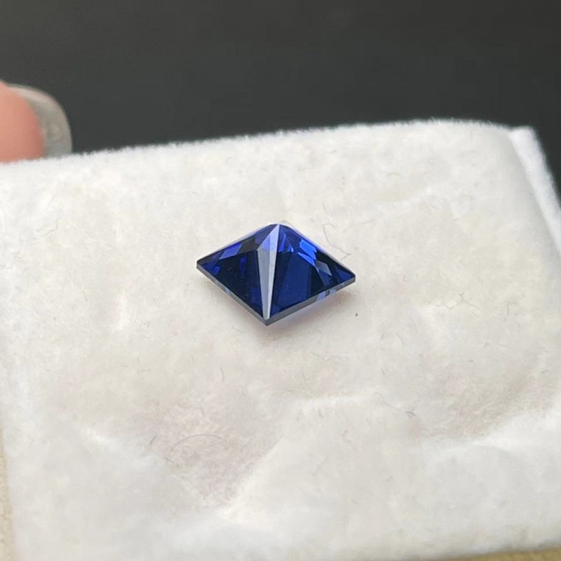 Ruif Jewelry Hand Made High Quality Royal Blue Lab Grown Sapphire Princess Cut Gemstone for Diy Jewelry Design Ruif Jewelry Hand Made High Quality Royal Blue Lab Grown Sapphire Princess Cut Gemstone for Diy Jewelry Design