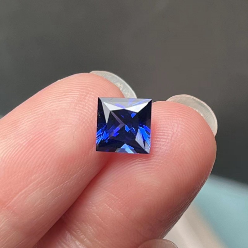 Ruif Jewelry Hand Made High Quality Royal Blue Lab Grown Sapphire Princess Cut Gemstone for Diy Jewelry Design Ruif Jewelry Hand Made High Quality Royal Blue Lab Grown Sapphire Princess Cut Gemstone for Diy Jewelry Design