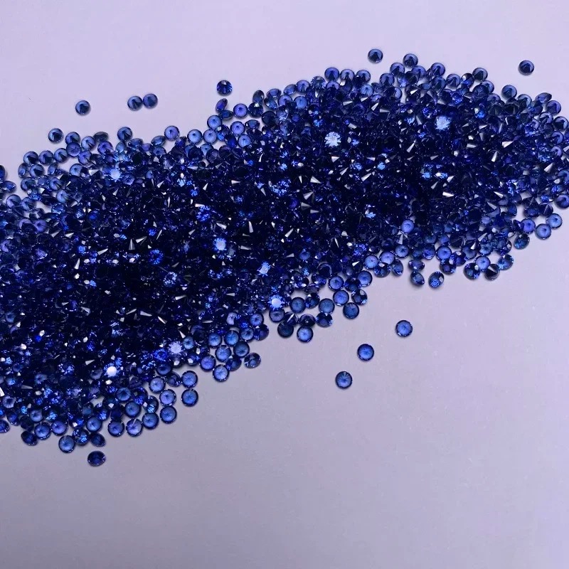 Ruif Jewelry Small Round 1.0mm - 3.0mm Lab Created Blue Sapphire Gemstone for Diy Jewelry Making Size and Shape Custom Accepted Ruif Jewelry Small Round 1.0mm - 3.0mm Lab Created Blue Sapphire Gemstone for Diy Jewelry Making Size and Shape Custom Accepted