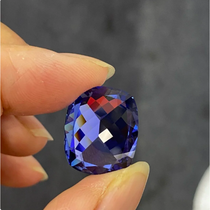 Ruif Jewelry Hand Made Cushion Cut Lab Grown Royal Blue Sapphire Loose Gemstone for Diy Jewelry Making