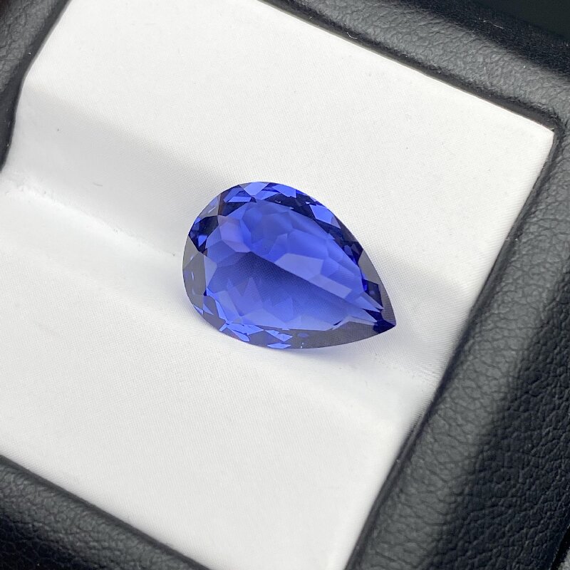 Ruif Jewelry Pear Shape Royal Blue and cornflower blue Color Lab Grown Sapphire Loose Gemstone for Diy Jewelry Design