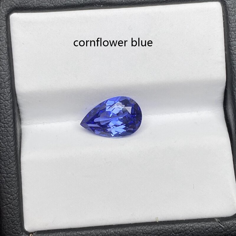 Ruif Jewelry Pear Shape Royal Blue and cornflower blue Color Lab Grown Sapphire Loose Gemstone for Diy Jewelry Design