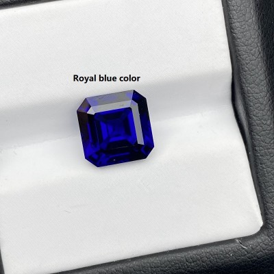 Ruif Jewelry Hand Made High Quality Royal Blue Lab Grown Sapphire Asscher Cut Gemstone for Diy Jewelry Design