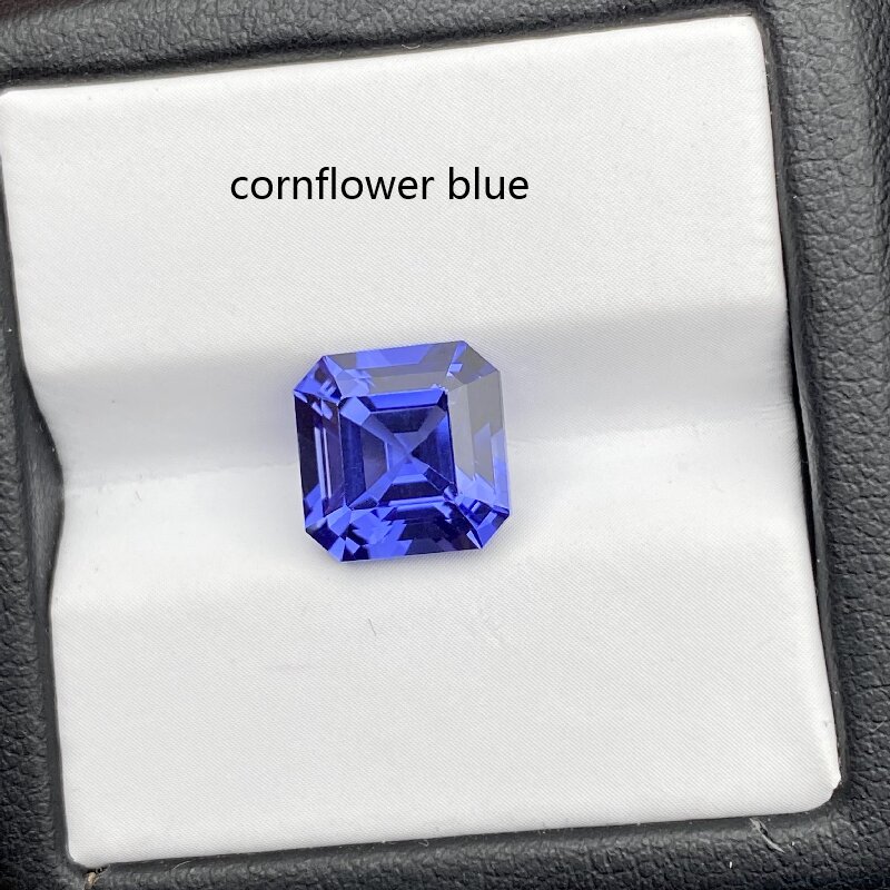 Ruif Jewelry Hand Made High Quality Royal Blue Lab Grown Sapphire Asscher Cut Gemstone for Diy Jewelry Design