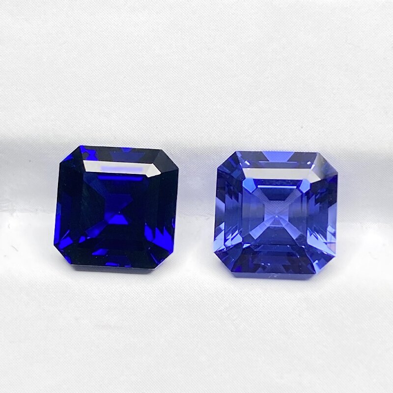 Ruif Jewelry Hand Made High Quality Royal Blue Lab Grown Sapphire Asscher Cut Gemstone for Diy Jewelry Design