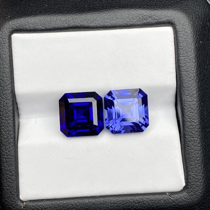Ruif Jewelry Hand Made High Quality Royal Blue Lab Grown Sapphire Asscher Cut Gemstone for Diy Jewelry Design