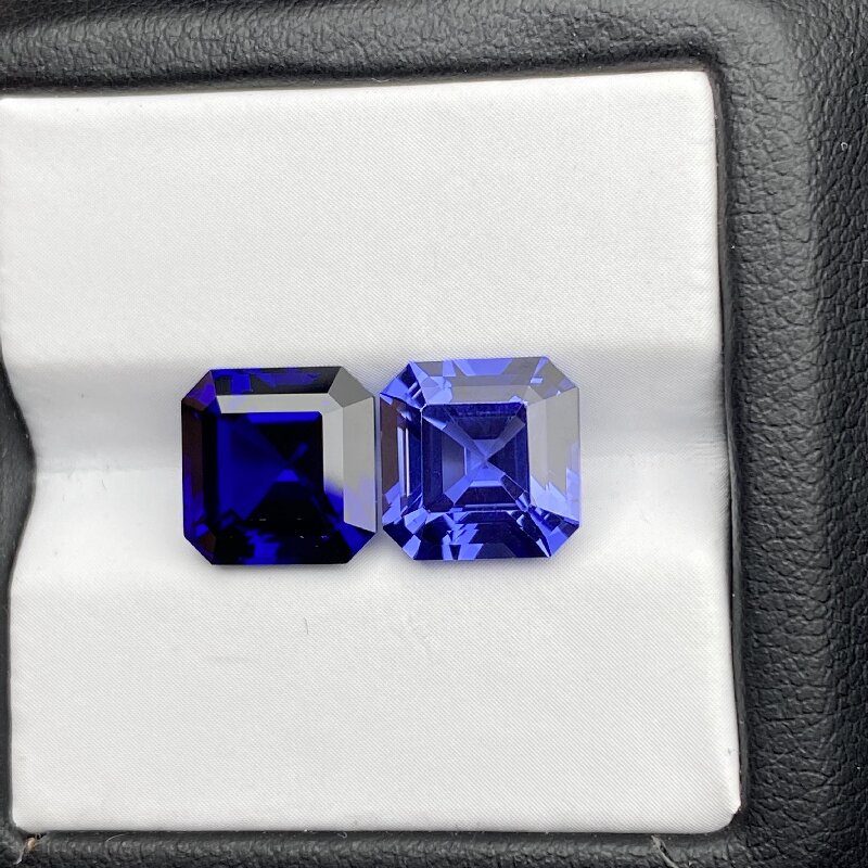 Ruif Jewelry Hand Made High Quality Royal Blue Lab Grown Sapphire Asscher Cut Gemstone for Diy Jewelry Design