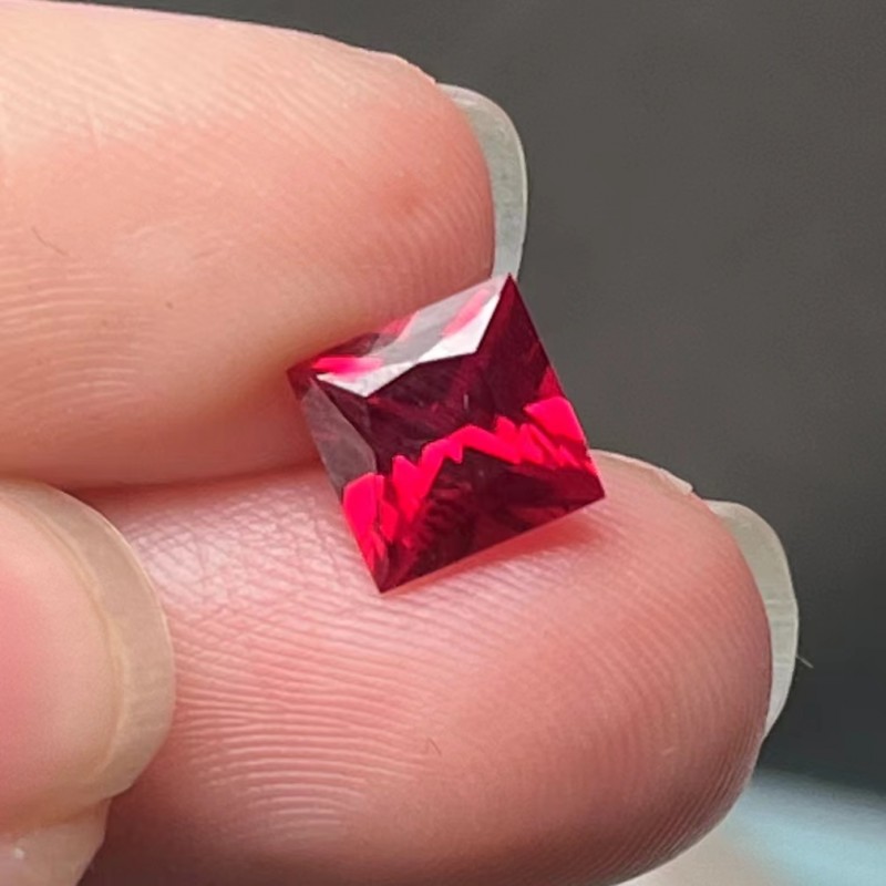 Ruif Jewelry Princess Cut Lab Ruby Pigeon Blood Red Color Hand Made Loose Gemstone for Jewelry Making Ruif Jewelry Princess Cut Lab Ruby Pigeon Blood Red Color Hand Made Loose Gemstone for Jewelry Making