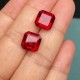 Ruif Jewelry Asscher Cut Lab Ruby Pigeon Blood Red Color Hand Made Loose Gemstone for Jewelry Making