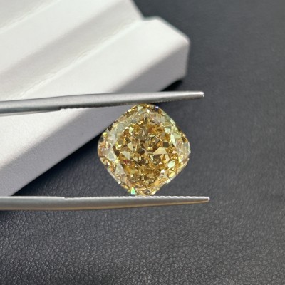 Ruif Jewelry Cushion Cut 7.02ct  Fancy  Yellow VS1 Lab Grown Diamond CVD With IGI certificate LG649415310